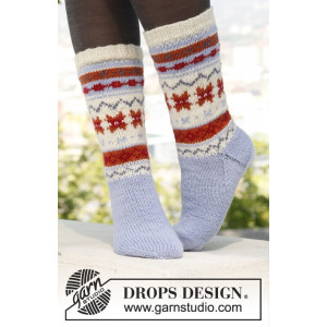 Winter Breeze by DROPS Design - Sockor Stick-opskrift str. 35/37 - 44/